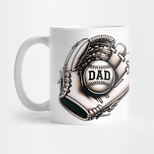 Dad's Home Run" - Baseball Glove & Ball Tee Mug